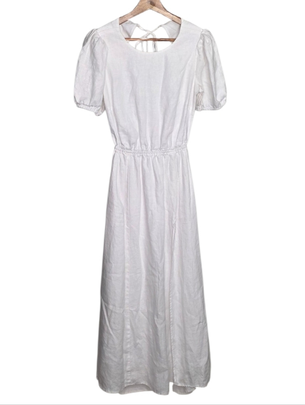 Reformation Anneliese Linen Midi Dress White Size 4